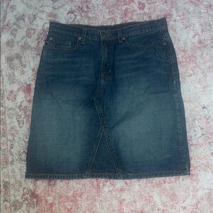 Ralph Lauren Dark Blue Denim Midi Skirt